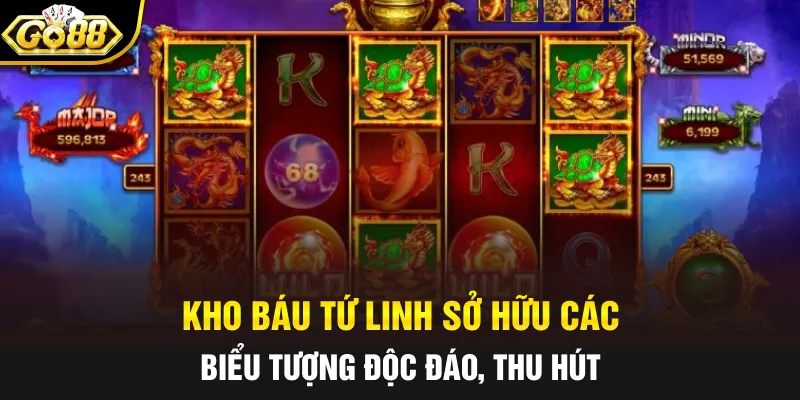Kho Báu Tứ Linh sở hữu các biểu tượng độc đáo, thu hút